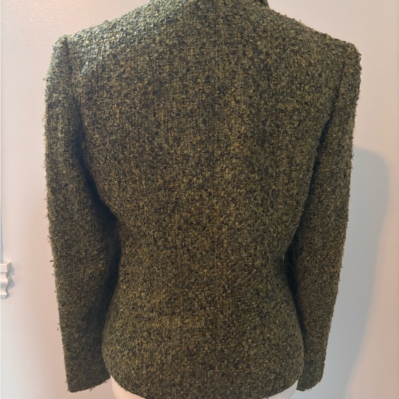 Vintage Green Louben Textured Blazer with Notched Lapel - Picture 4 of 8